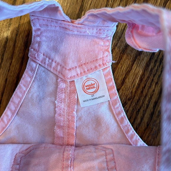 2T pink short overalls - Picture 4 of 5